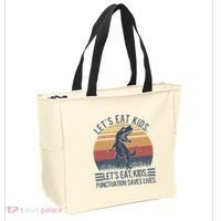Lets Eat Punctuation Saves Lives Tote Bag thumb 2