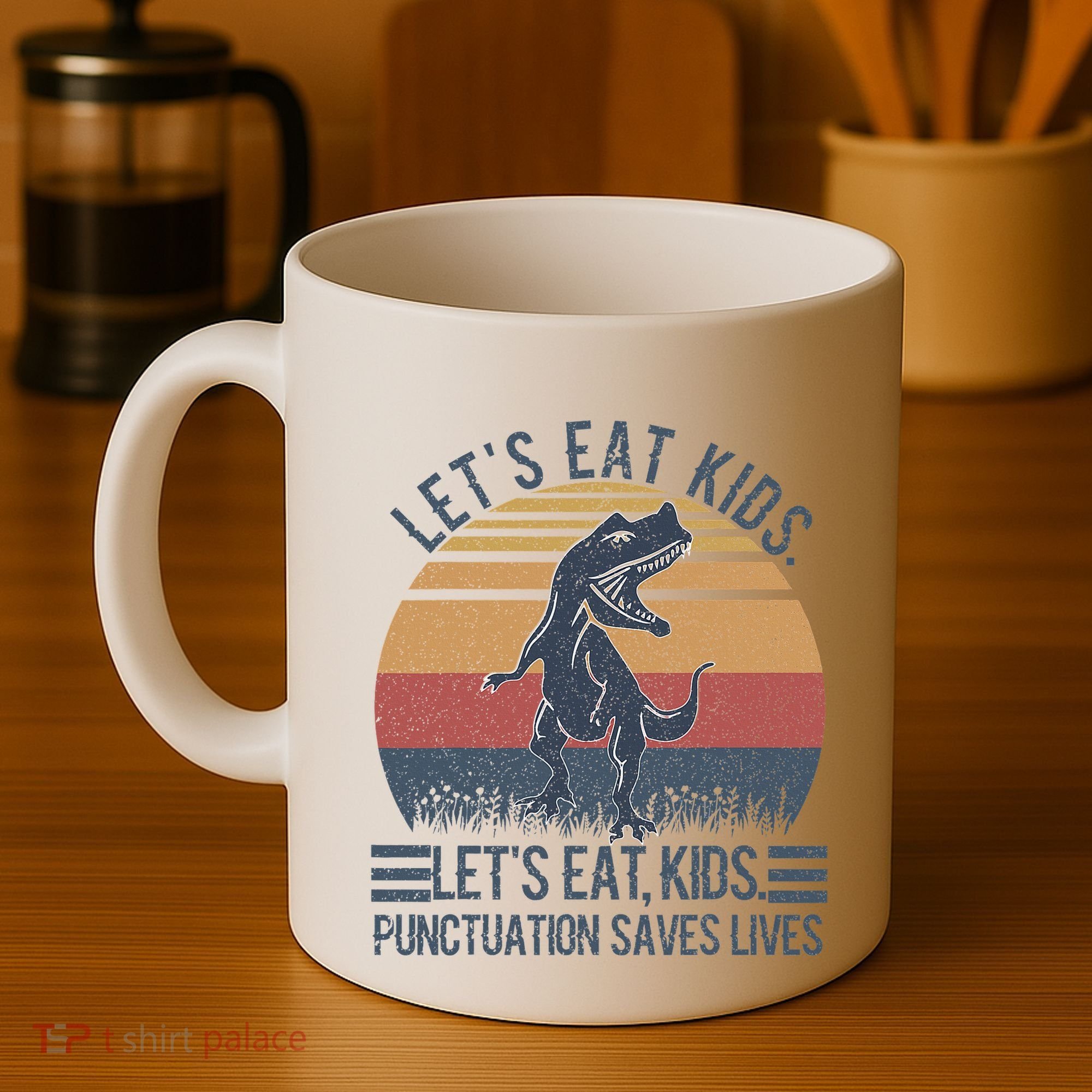 Lets Eat Punctuation Saves Lives Coffee Mug