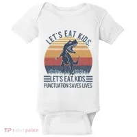 Lets Eat Punctuation Saves Lives Baby Bodysuit thumb 0