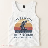 Lets Eat Punctuation Saves Lives Tank Top thumb 2