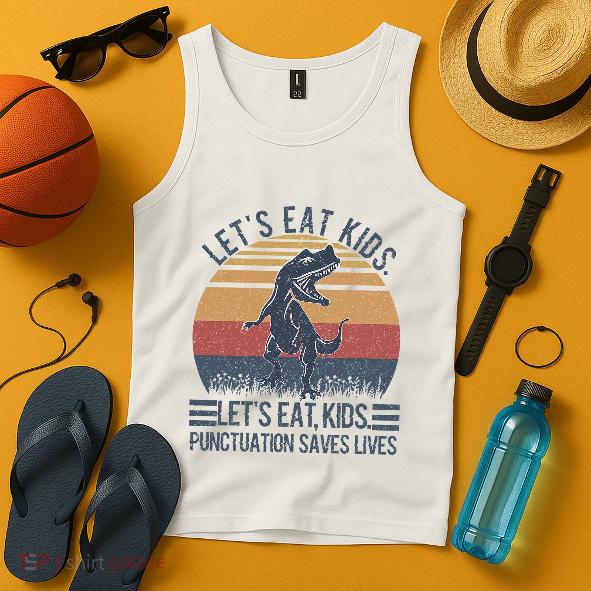 Lets Eat Punctuation Saves Lives Tank Top