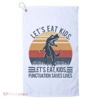 Lets Eat Punctuation Saves Lives Golf Towel thumb 0