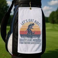Lets Eat Punctuation Saves Lives Golf Towel thumb 2