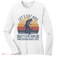 Lets Eat Punctuation Saves Lives Women's Long Sleeve Shirt thumb 0