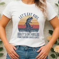 Lets Eat Punctuation Saves Lives Women's T-Shirt thumb 2