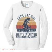 Lets Eat Punctuation Saves Lives Kids Long Sleeve Shirt thumb 0