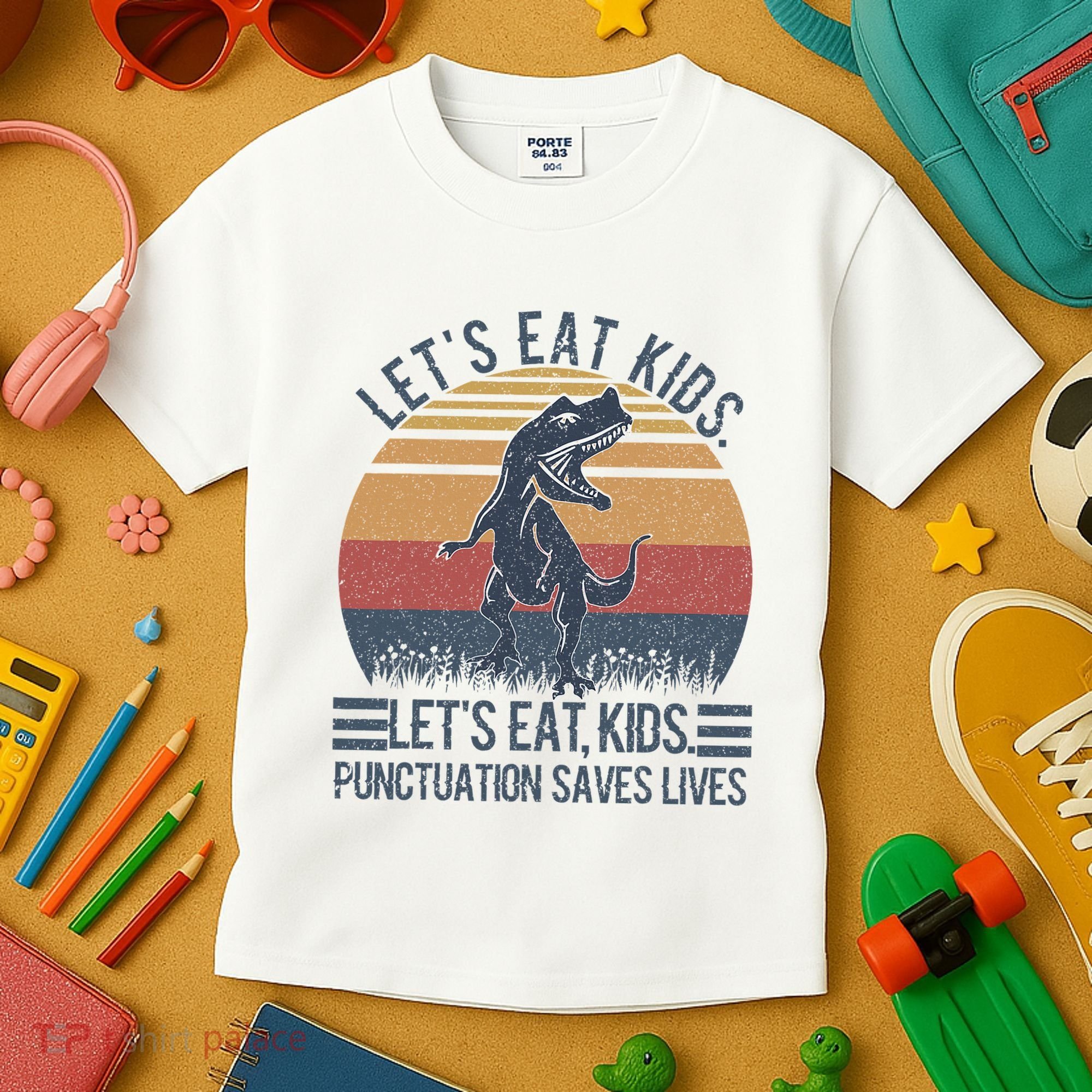 Lets Eat Punctuation Saves Lives Kids T-Shirt
