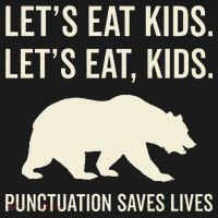 Lets Eat Punctuation Saves Lives Bear Polo thumb 3