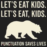 Lets Eat Punctuation Saves Lives Bear Tumbler thumb 3
