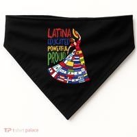 Latina Educated Powerful Proud Empowerment Poderosa USA-Made Doggie Bandana thumb 0