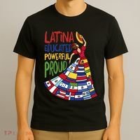 Latina Educated Powerful Proud Empowerment Poderosa T-Shirt thumb 3