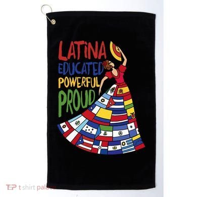 Latina Educated Powerful Proud Empowerment Poderosa Golf Towel