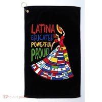 Latina Educated Powerful Proud Empowerment Poderosa Golf Towel thumb 0