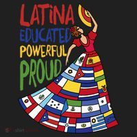 Latina Educated Powerful Proud Empowerment Poderosa Golf Towel thumb 3