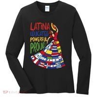 Latina Educated Powerful Proud Empowerment Poderosa Women's Long Sleeve Shirt thumb 0