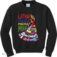 Latina Educated Powerful Proud Empowerment Poderosa Kids Sweatshirt thumb 0