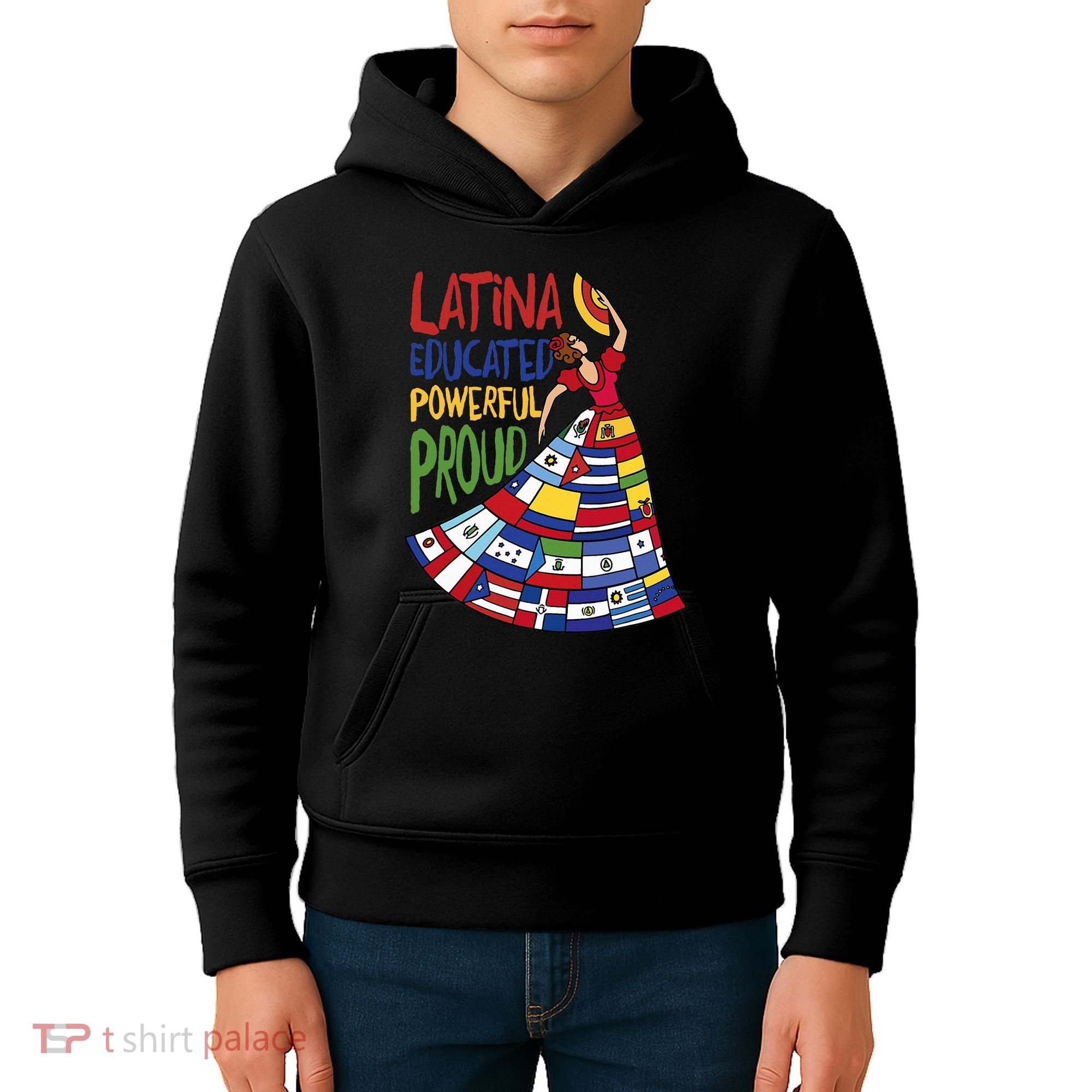 Latina Educated Powerful Proud Empowerment Poderosa Kids Hoodie
