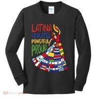 Latina Educated Powerful Proud Empowerment Poderosa Kids Long Sleeve Shirt thumb 0