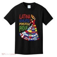 Latina Educated Powerful Proud Empowerment Poderosa Kids T-Shirt thumb 0