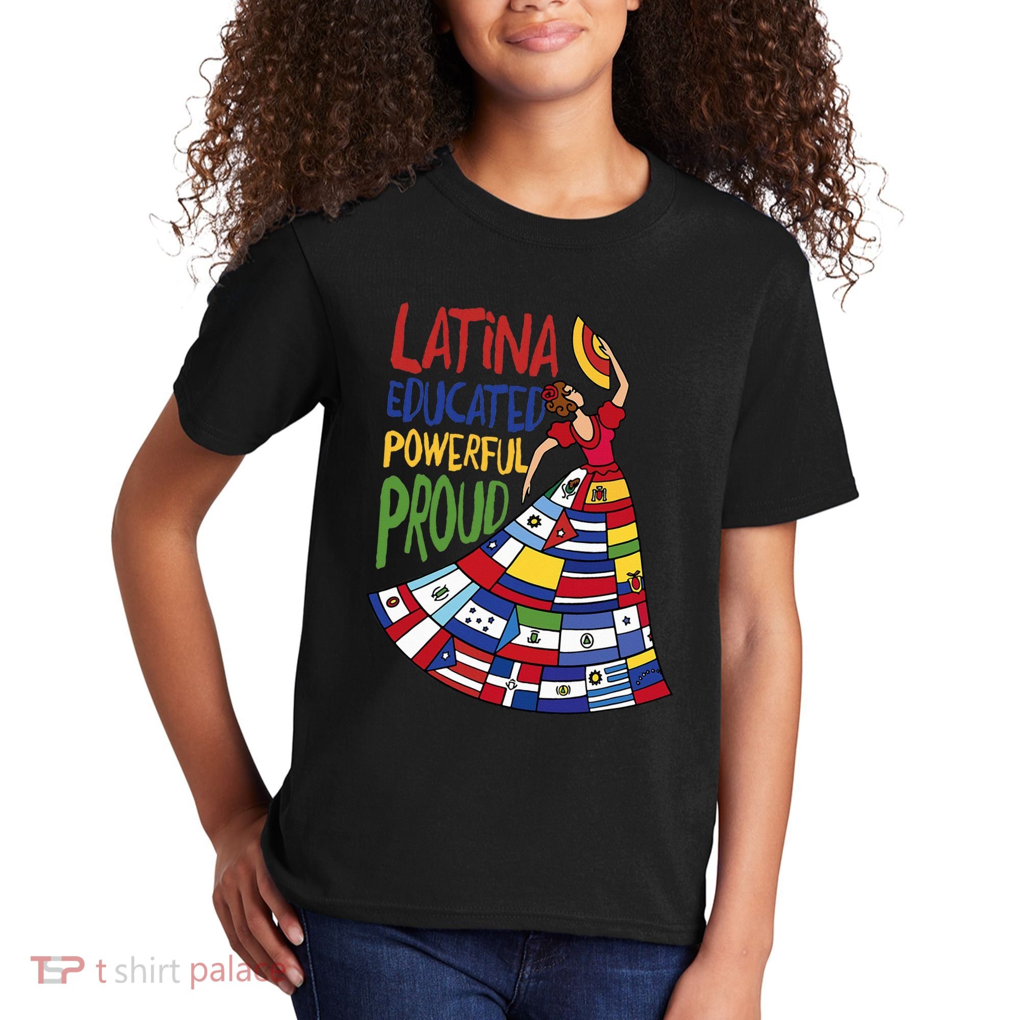 Latina Educated Powerful Proud Empowerment Poderosa Kids T-Shirt