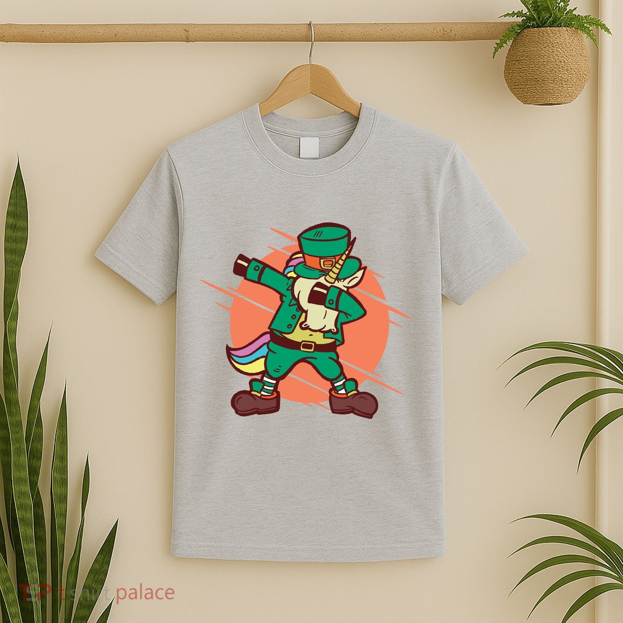 Leprechaun Dabbing Unicorn T-Shirt