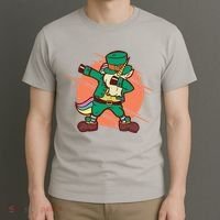 Leprechaun Dabbing Unicorn T-Shirt thumb 3