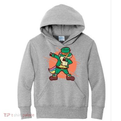Leprechaun Dabbing Unicorn Kids Hoodie