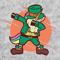 Leprechaun Dabbing Unicorn Kids Hoodie thumb 2
