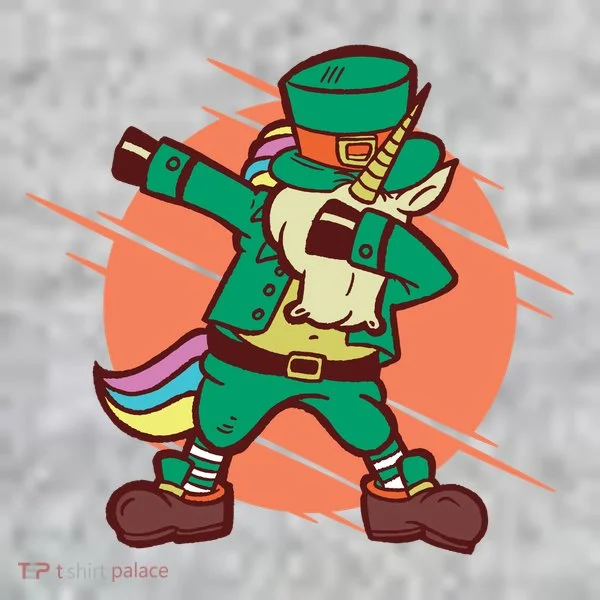 Leprechaun Dabbing Unicorn Kids Hoodie