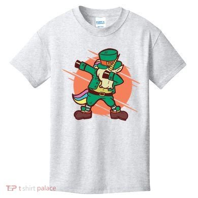 Leprechaun Dabbing Unicorn Kids T-Shirt