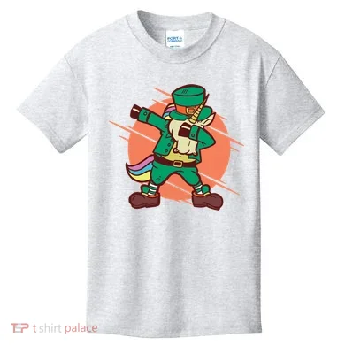 Leprechaun Dabbing Unicorn Kids T-Shirt