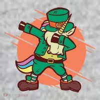Leprechaun Dabbing Unicorn Kids T-Shirt thumb 2