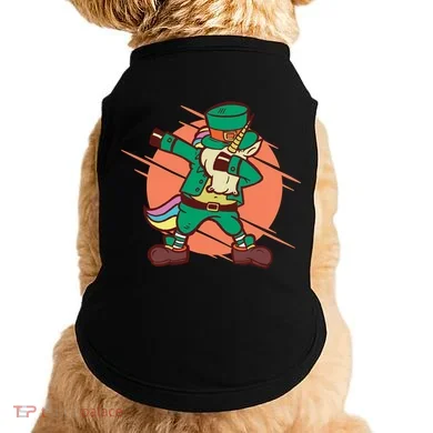 Leprechaun Dabbing Unicorn Doggie Tank