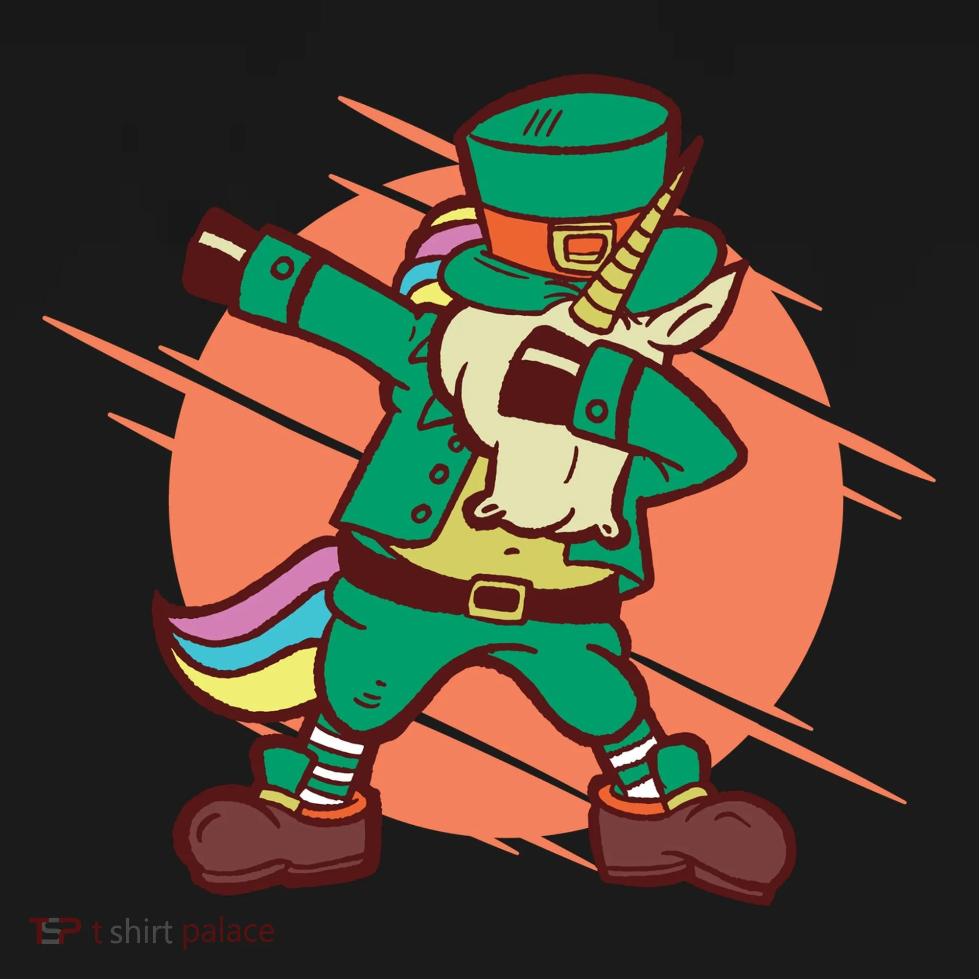 Leprechaun Dabbing Unicorn Doggie Tank