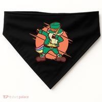 Leprechaun Dabbing Unicorn USA-Made Doggie Bandana thumb 0