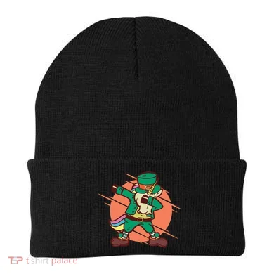 Leprechaun Dabbing Unicorn Beanie