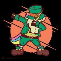 Leprechaun Dabbing Unicorn Women's Hoodie thumb 2