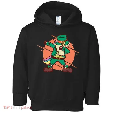 Leprechaun Dabbing Unicorn Toddler Hoodie