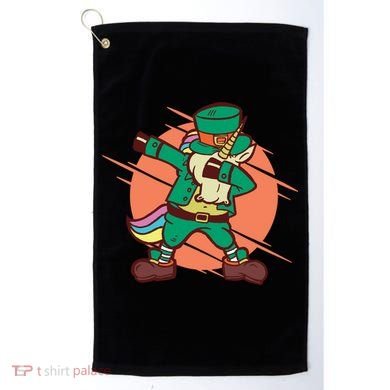 Leprechaun Dabbing Unicorn Golf Towel