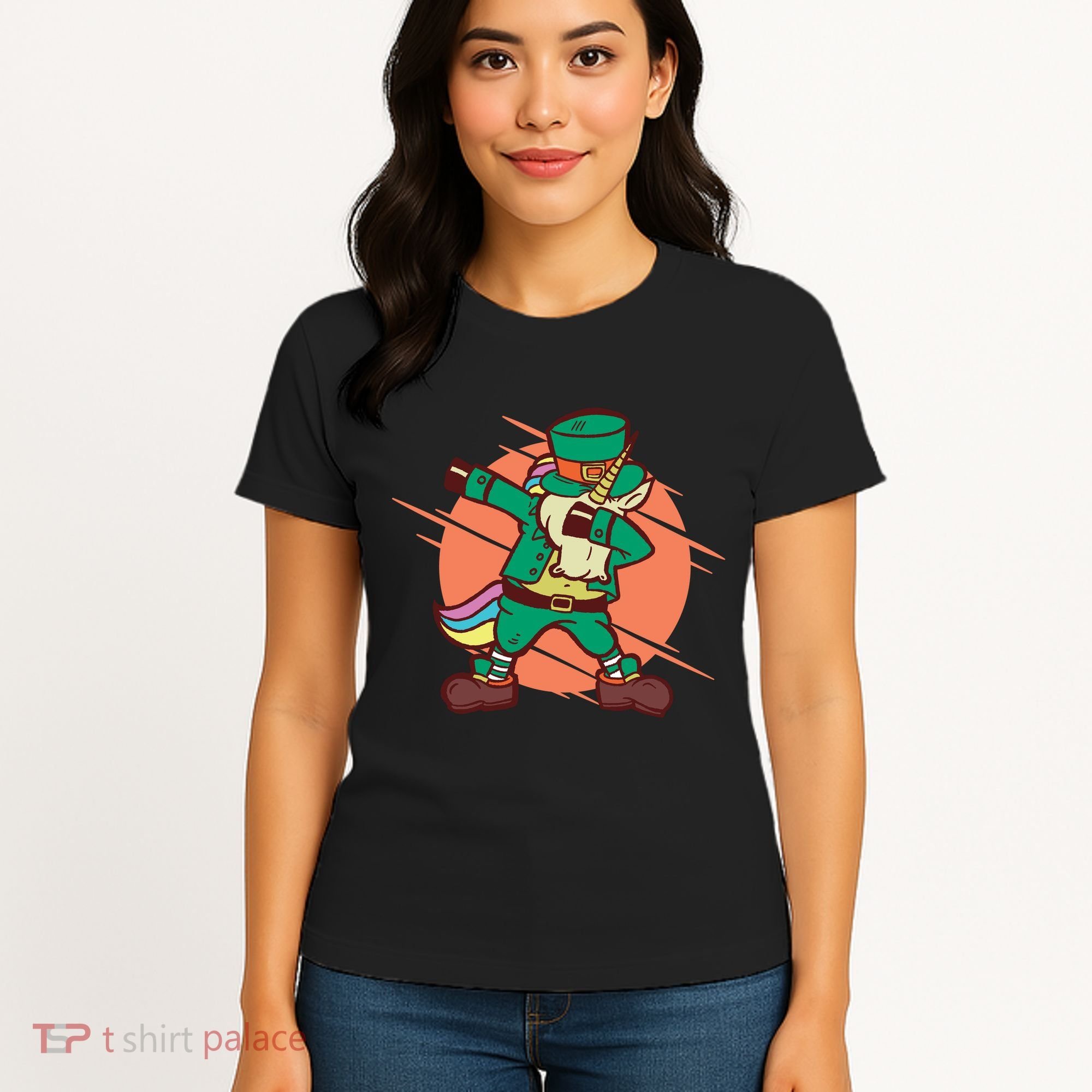Leprechaun Dabbing Unicorn Women's T-Shirt