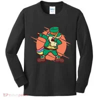 Leprechaun Dabbing Unicorn Kids Long Sleeve Shirt thumb 0