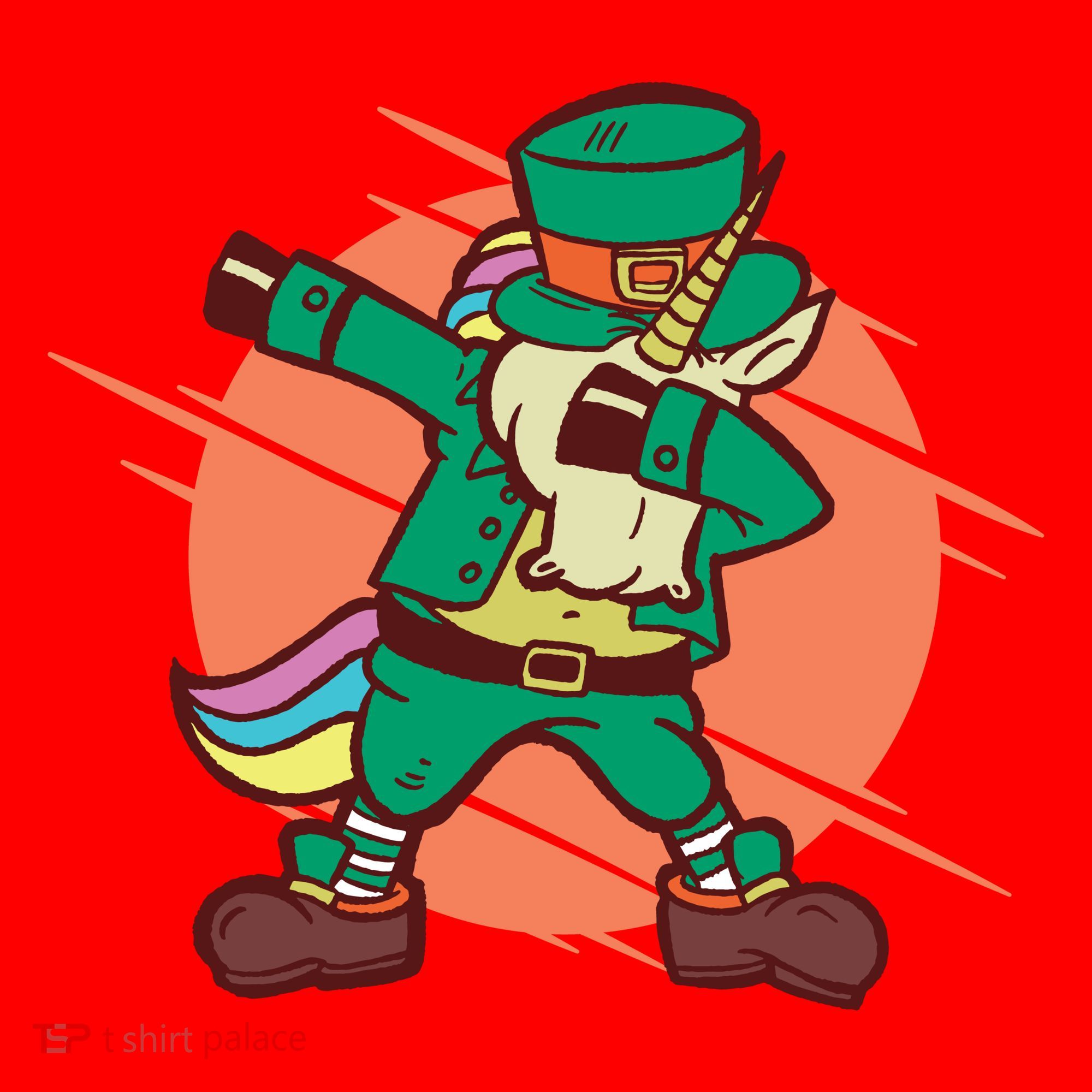 Leprechaun Dabbing Unicorn Santa Hat