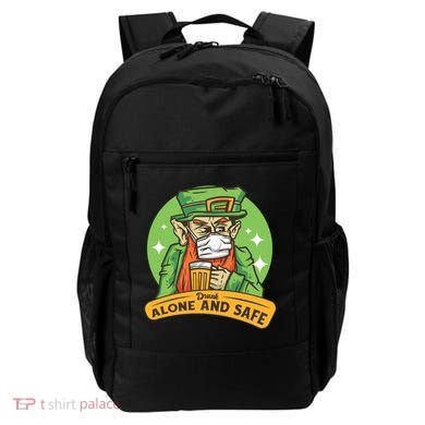 Leprechaun Drink Alone and Safe Funny Facemask Backpack
