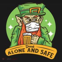 Leprechaun Drink Alone and Safe Funny Facemask Backpack thumb 2
