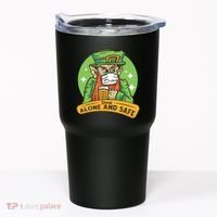 Leprechaun Drink Alone and Safe Funny Facemask Tumbler thumb 0