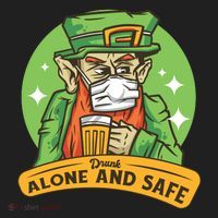 Leprechaun Drink Alone and Safe Funny Facemask Tumbler thumb 3