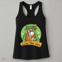 Leprechaun Drink Alone and Safe Funny Facemask Women's Tank Top thumb 3
