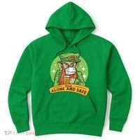Leprechaun Drink Alone and Safe Funny Facemask Hoodie thumb 0