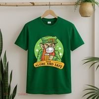 Leprechaun Drink Alone and Safe Funny Facemask T-Shirt thumb 2