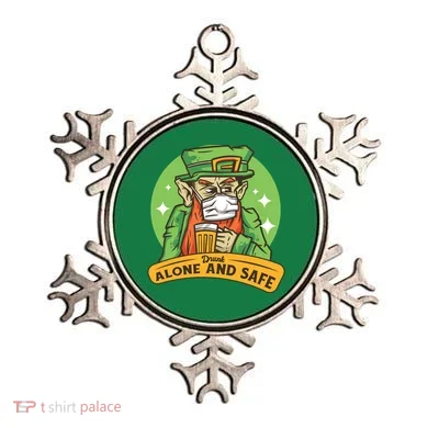 Leprechaun Drink Alone and Safe Funny Facemask Ornament
